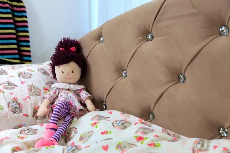 Кровать детская Эльза с бортиком, Бежевый (щиты) в Ярославле - изображение 2