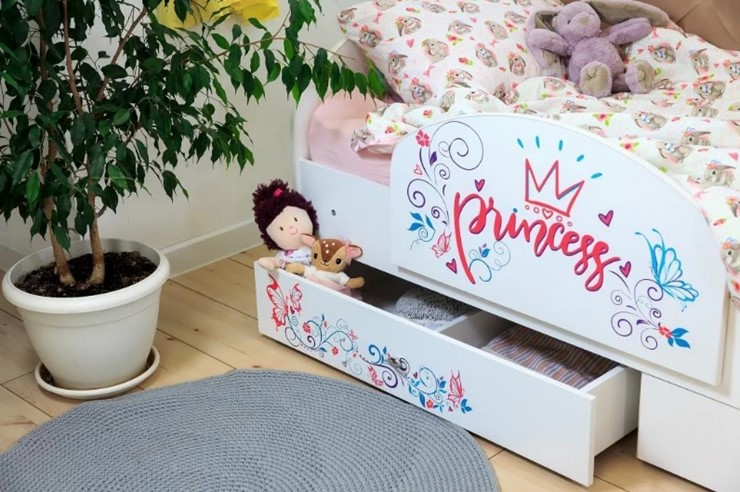Кровать детская Эльза с бортиком, Розовый (латы) в Ярославле - изображение 2