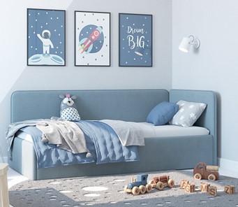 Кровать детская Leonardo голубой 160х70 в Ярославле - предосмотр 4