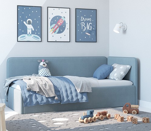 Кровать детская Leonardo голубой 160х70 в Ярославле - изображение 4