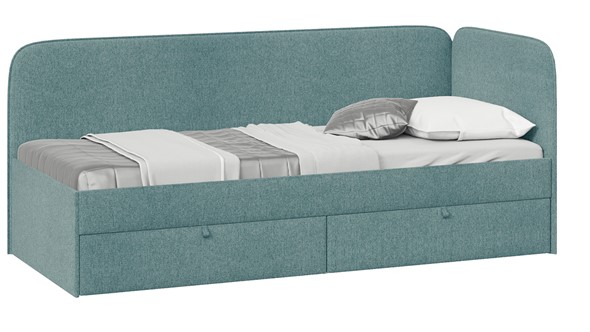 Кровать в детскую Молли тип 1 (80), Микровелюр Scandi Indigo 11 в Ярославле - изображение