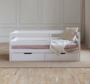 Детская кровать Софа с ящиками, цвет белый в Ярославле - изображение
