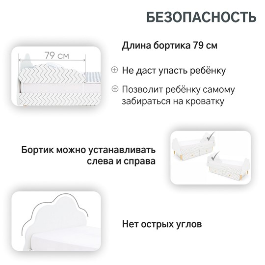 Кроватка Stumpa Облако "Геометрия Зигзаги" в Ярославле - изображение 15