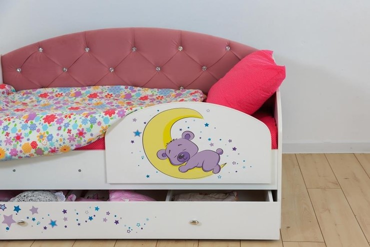 Односпальная детская кровать Звездочка с бортиком, Розовый в Ярославле - изображение 7