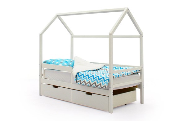 Кровать-домик детская Svogen белый в Ярославле - изображение