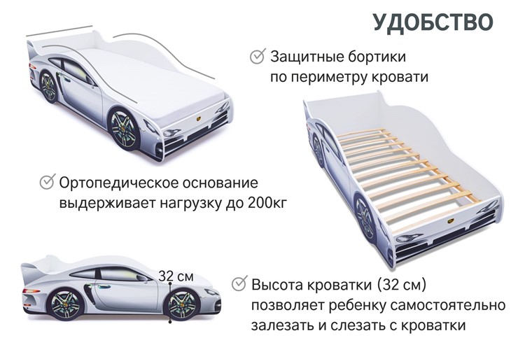 Кровать-машина в детскую Porsche в Ярославле - изображение 6