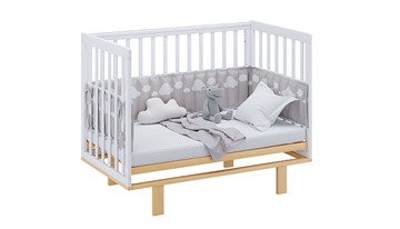 Кроватка в детскую серия 3400 POLINI Kids Simple 340 Белый / Натуральный в Ярославле - предосмотр 8