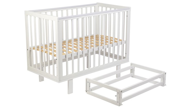 Кровать для новорожденных серия 3400 POLINI Kids Simple 340 с маятником Белый в Ярославле - изображение 3
