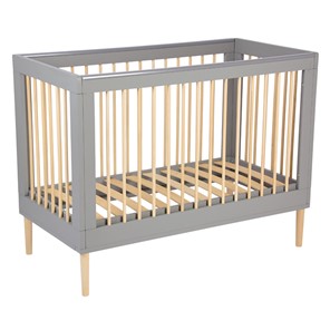 Кровать для новорожденных POLINI Kids Simple 360 Серый / Натуральный в Ярославле - предосмотр 1