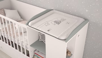 Детская кровать с комодом POLINI Kids Ameli 800 Белый / Серый, серия AMELI в Рыбинске - предосмотр 3