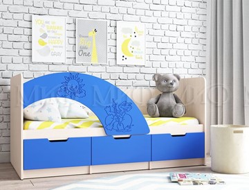 Детская кровать Юниор-3, синий матовый в Рыбинске