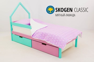 Детская кровать-домик мини Skogen мятный-лаванда в Ярославле - предосмотр