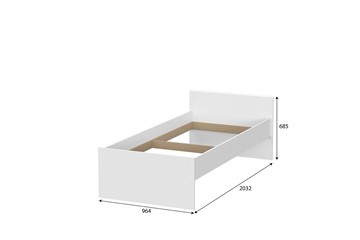 Выкатная кровать в детскую Токио, белый текстурный (одинарная (0,9х2,0) + выкатная) в Рыбинске - предосмотр 3