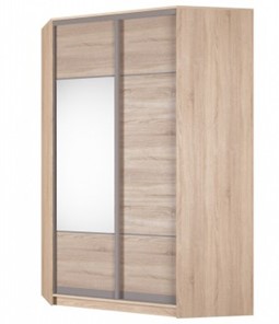 Угловой шкаф Аларти (YA-230х1400(602) (4) Вар. 3; двери D3+D4), с зеркалом в Ярославле - предосмотр