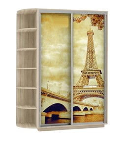 Шкаф 2-х дверный Экспресс 1900x600x2200, со стеллажом, Париж/дуб сонома в Ярославле