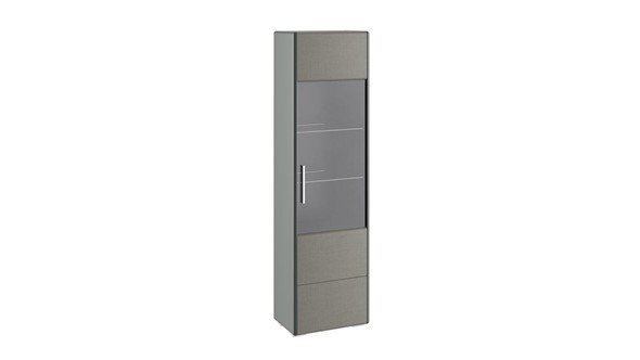 Одностворчатый шкаф Наоми для посуды, цвет Фон серый, Джут ТД-208.07.25 в Ярославле - изображение