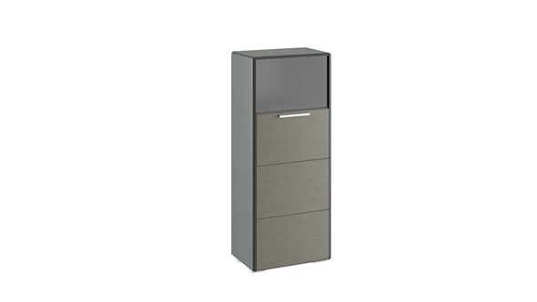 Шкаф Наоми комбинированный одностворчатый, цвет Фон серый, Джут ТД-208.07.28 в Ярославле - изображение