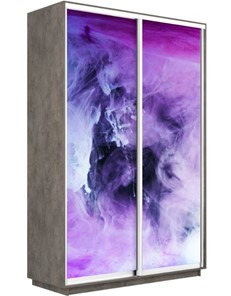 Шкаф Экспресс 1600x600x2200, Фиолетовый дым/бетон в Ярославле