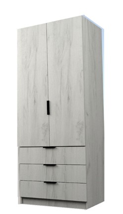 Шкаф ЭШ2-РС-23-8-3я, Дуб Крафт белый 190х80х52 в Ярославле - изображение