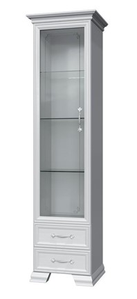 Шкаф-витрина Грация ШР-1, белый, 1 стекло, 420 в Ярославле - изображение