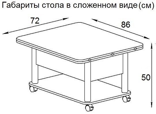 Складной стол-трансформер Дебют-3, белый/хром в Ярославле - изображение 5