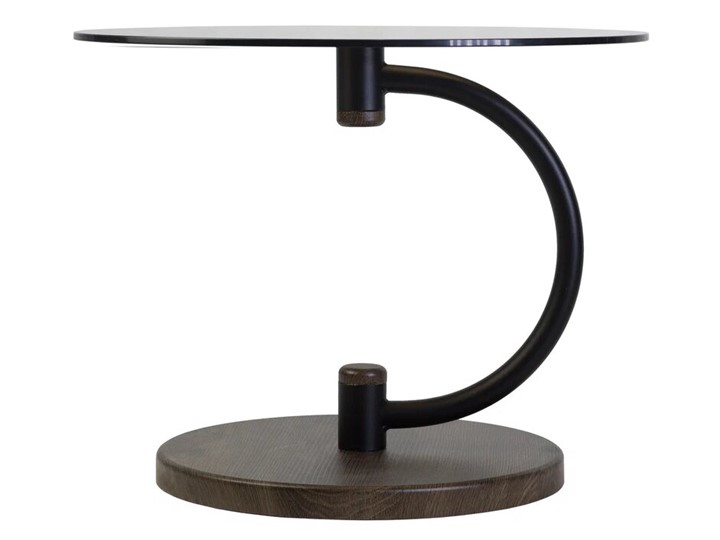 Стеклянный столик Дуэт 13Н (черный-дуб маррон-тонированное) в Ярославле - изображение 1