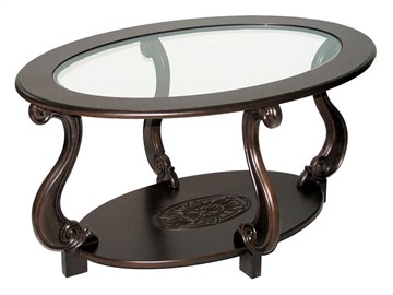 Стеклянный столик Овация-С, темно-коричневый в Ярославле