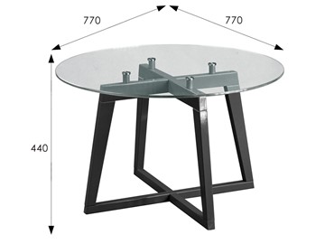 Стеклянный стол Рилле-445 (серый графит) в Ярославле - предосмотр 5