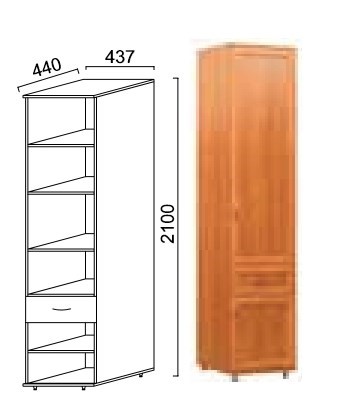 Шкаф двухстворчатый Александра-1, ПР-4, шимо светлый, МДФ с кожзамом в Ярославле - изображение
