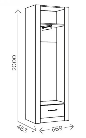 Шкаф гардеробный Ева 5 М3 дуб ирландский/белый матовый в Ярославле - изображение 1