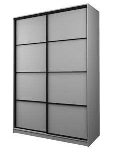 Шкаф 2-х створчатый MAX МШ-25-6-18-11, Профиль Черный/Цвет Серый Шагрень в Ярославле