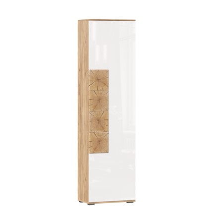 Шкаф одностворчатый Фиджи, 659300, белый/дуб золотой в Ярославле - изображение