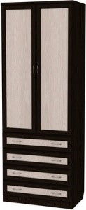 Шкаф распашной 103 со штангой, цвет Венге в Ярославле - изображение