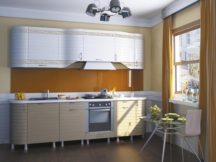 Модульная кухня Анастасия цвет капучино 2 (260 см) в Ярославле - изображение