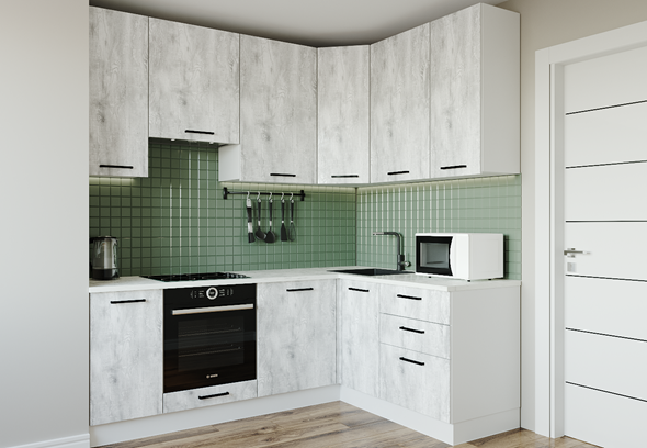 Угловой кухонный гарнитур Пайн-2200х1600 в Ярославле - изображение