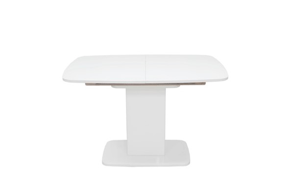 Кухонный раскладной стол Leset Денвер 1Р (Белый лак/стекло глянцевое белое) в Ярославле - изображение