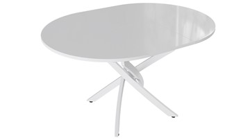 Раздвижной стол Diamond тип 3 (Белый муар/Белый глянец) в Ярославле - предосмотр 1