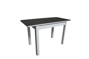 Кухонный стол раскладной Айсберг-2СТ белое/черное/прямые массив в Рыбинске - предосмотр 1