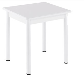 Кухонный пристенный стол СПА-01 МДФ, белый МДФ/белое дерево/36 прямые трубки белый в Ярославле