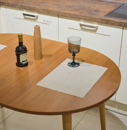 Кухонный стол круглый Орех Гварнери д. 90 см ЛДСП в Ярославле - изображение 7