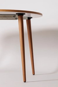 Кухонный раздвижной круглый стол Шпон Дуба 677 С д. 100 см МДФ в Ярославле - предосмотр 21