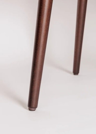Кухонный раздвижной круглый стол Шпон Ореха д. 100 см МДФ ножки вишня в Ярославле - изображение 5