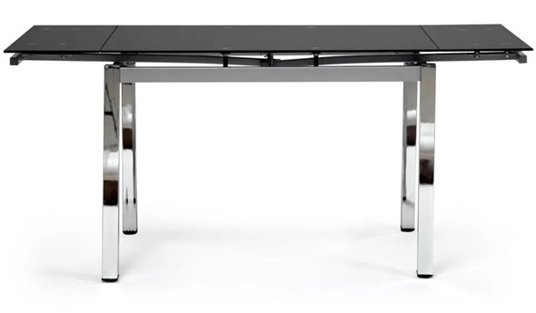 Кухонный раздвижной стол CAMPANA ( mod. 346 ) металл/стекло 70x110/170x76, хром/черный арт.11413 в Ярославле - изображение
