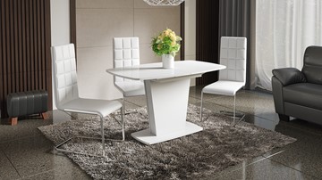 Кухонный стол раздвижной Честер тип 2, цвет Белый/Стекло белый глянец в Рыбинске - предосмотр 2