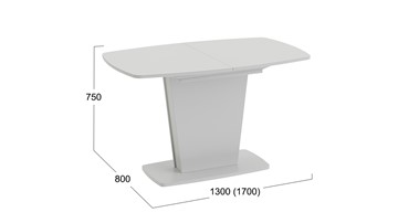 Кухонный стол раздвижной Честер тип 2, цвет Белый/Стекло белый глянец в Ярославле - предосмотр 3