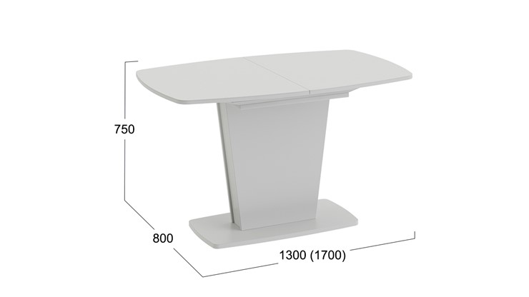 Кухонный стол раздвижной Честер тип 2, цвет Белый/Стекло белый глянец в Ярославле - изображение 3