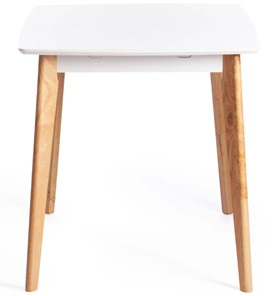 Кухонный раскладной стол Claire, дерево гевея/МДФ, 110+30x75x75 Белый/натуральный арт.15111 в Рыбинске - предосмотр 2