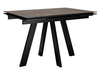 Кухонный стол раскладной DikLine DM120 Хромикс бронза / опоры черные в Ярославле