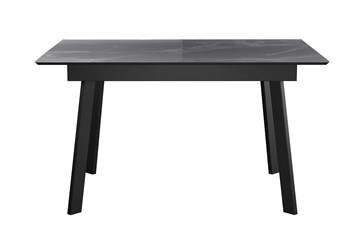 Кухонный раскладной стол DikLine SKH125 Керамика Серый мрамор/подстолье черное/опоры черные (2 уп.) в Ярославле - предосмотр