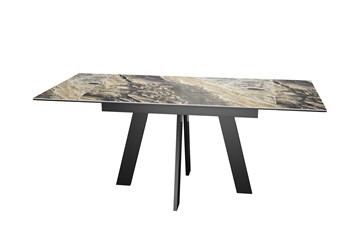 Кухонный раскладной стол DikLine SKM120 Керамика Amadeus/подстолье черное/опоры черные в Рыбинске - предосмотр 2